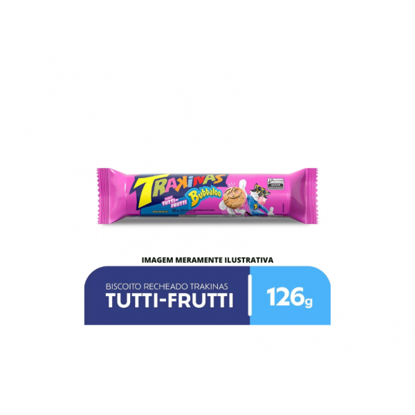 BISCOITO RECHEADO BUBBALOO TRAKINAS 126G